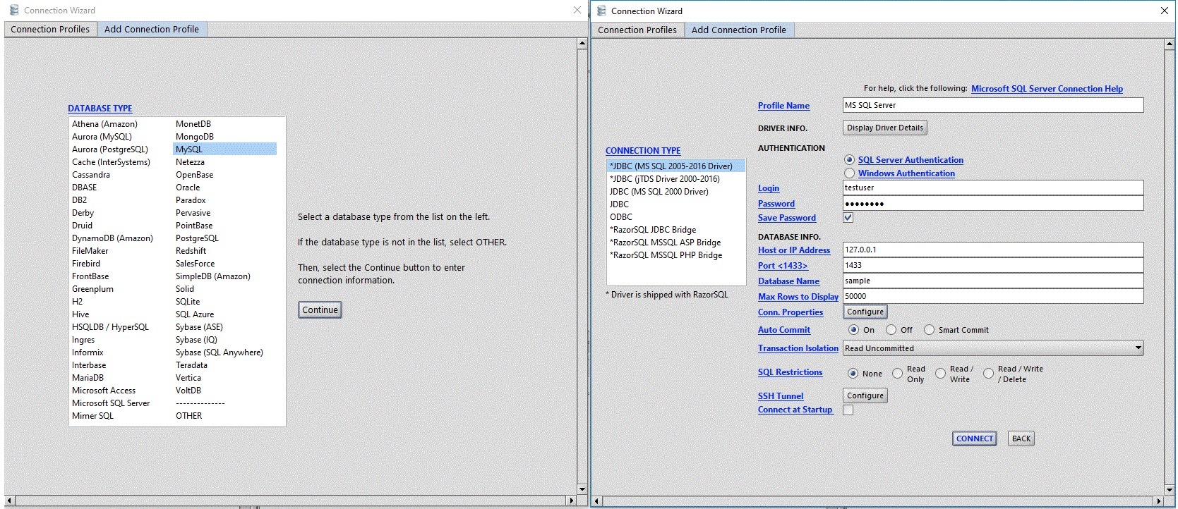 RazorSQL (64bit) 10.6.4 Screen Photos 2