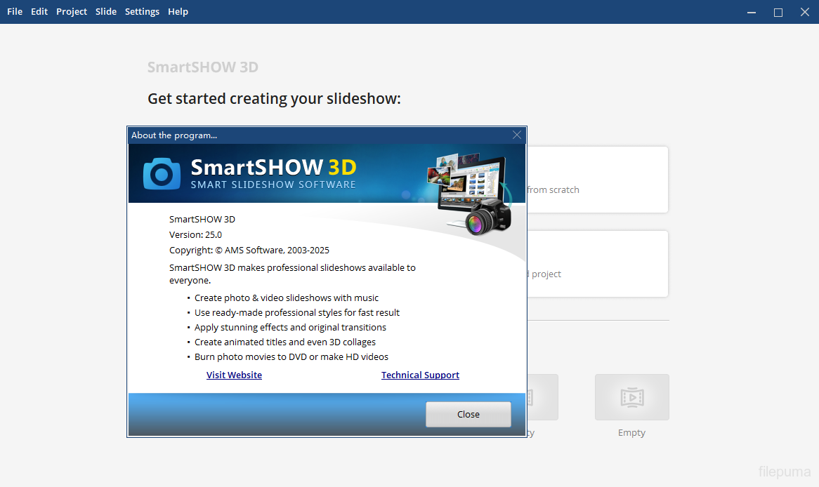 SmartSHOW 3D 25.0 Snaps 3