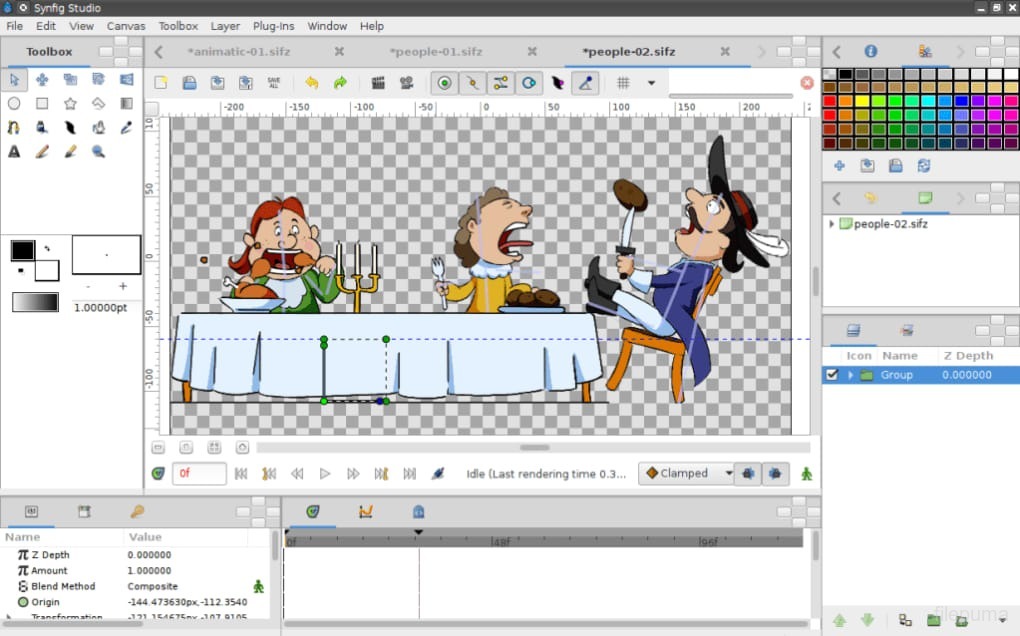 Synfig Studio (32bit) 1.5.2 Screen Records 1