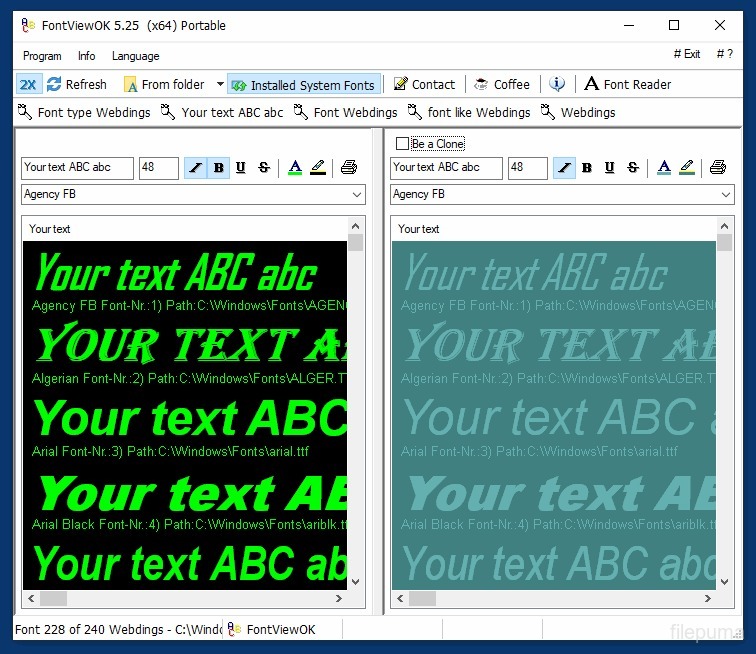 FontViewOK (32bit) 8.58 Snaps 2