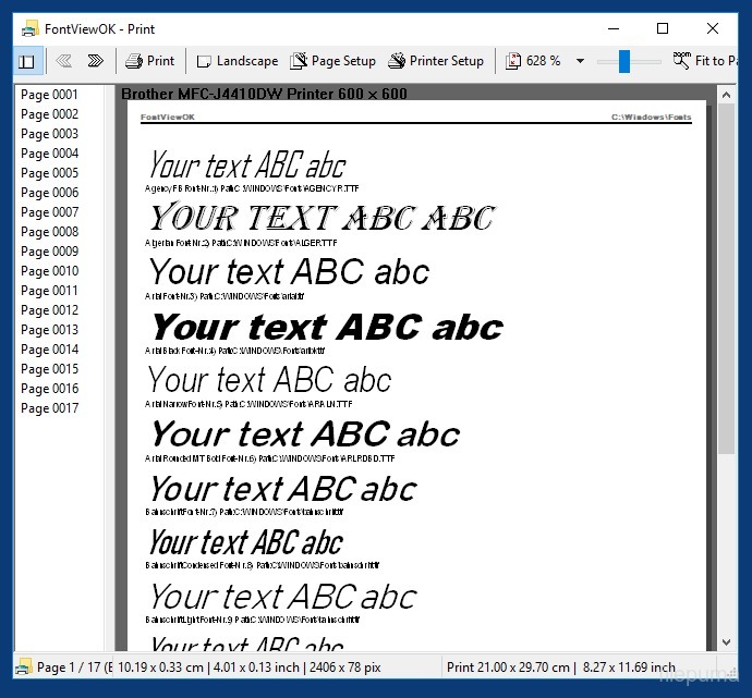 FontViewOK (32bit) 8.58 Snaps 4